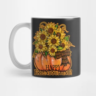 Happy Friendsgiving! | Pumpkin and Sunflowers Mug
